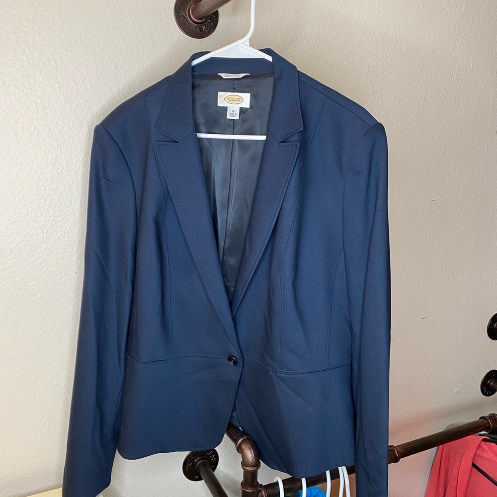 Talbots Lightweight Wool Blazer - Navy Size 18